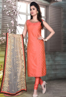 Orange Readymade Chudithar