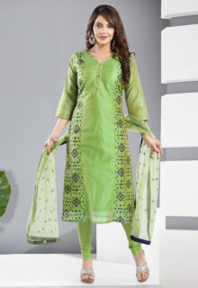 Lightgreen Readymade Chudithar