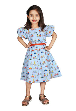 Blue Cotton Frock