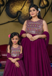 Mom and Daughter Purple Customized