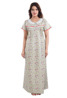 Green cotton nighty