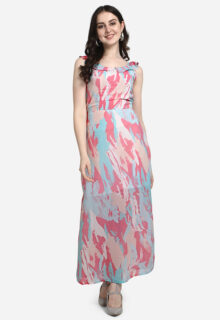 Pink Printed Frock