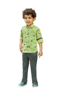 Green with Black Pant Shirt Set